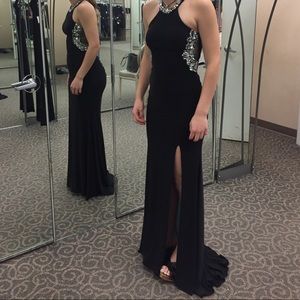 Black prom dress, worn once. In new condition